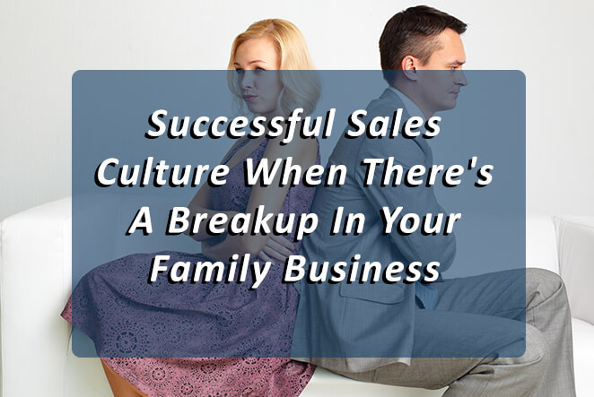 Unhappy couple going through break-up in a family business