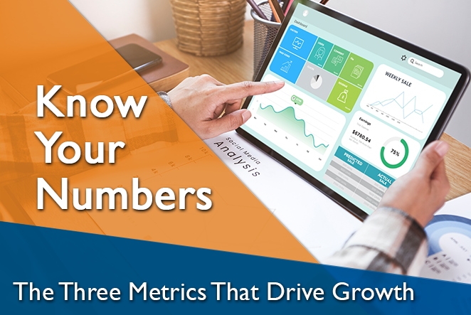 Sales leader reviewing dashboard to know your numbers in sales, showing at-bats, close rate, and deal size.