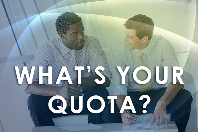 two men talking about rearranging quota and territories